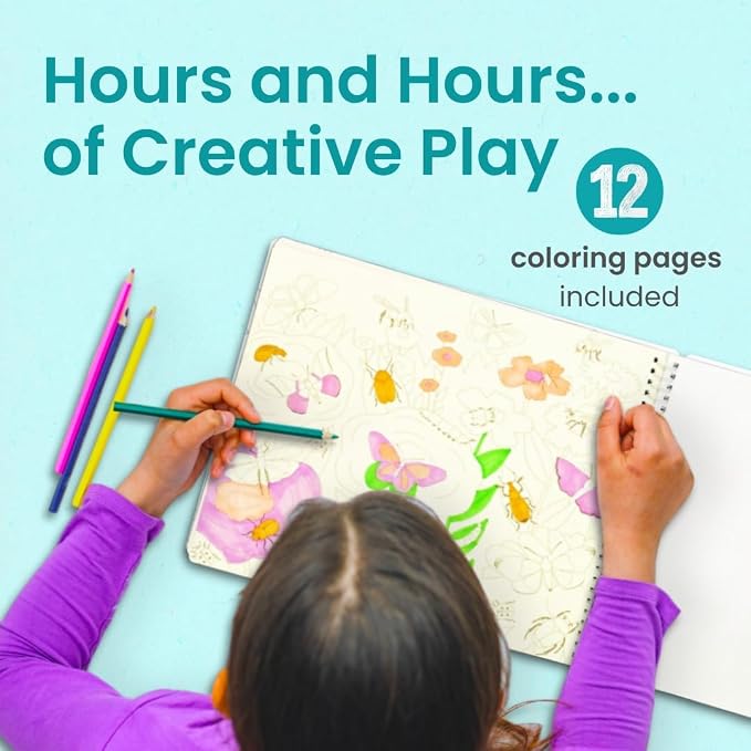 Cupkin Hello Bugs Coloring & Sticker Activity Book | 500+ Stickers | Spiral-bound kids craft format with 12 scenes, 12 art pages, side-by-side viewing, and an easy-peel design for ages 2–8