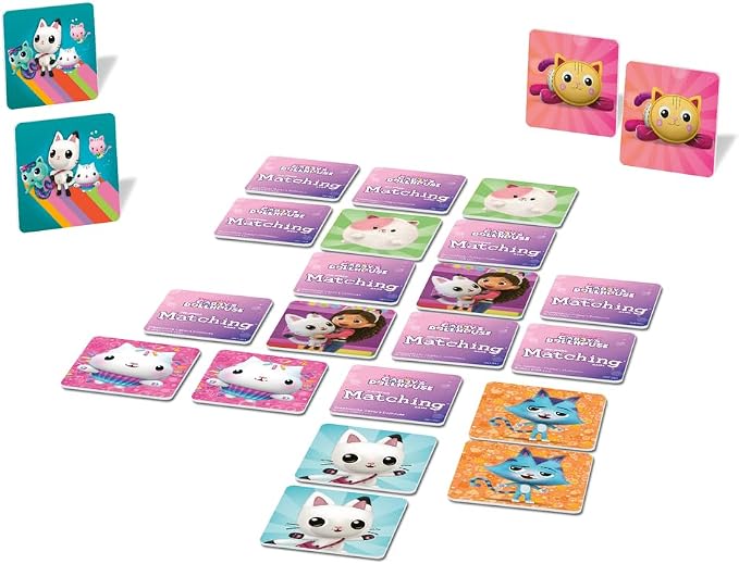 Wonder Forge Gabby’s Dollhouse Matching Game | Build Focus and Memory with Gabby, Pandy Paws, and More | Fun and Engaging Activity for Kids Ages 3+