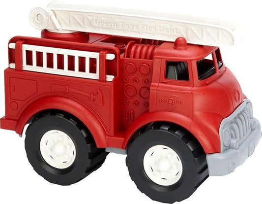 Green Toys Fire Truck - Bpa Free, Phthalates Free Imaginative Play Toy for Improving Fine Motor, Gross Motor Skills. Toys for Kids