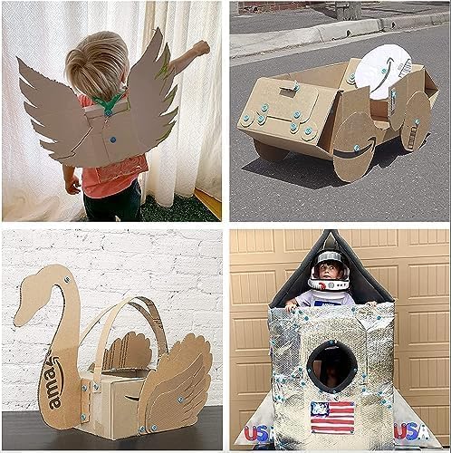 Makedo Discover | 126 Piece Cardboard Construction Toolbox for 1-5 Makers | STEM and STEAM Educational Toys for Kids | At Home Play + Classroom Learning | Reusable Tools for Boys and Girls Age 5+ | STEM + STEAM Educational Toys for Kids | At Home Play ...