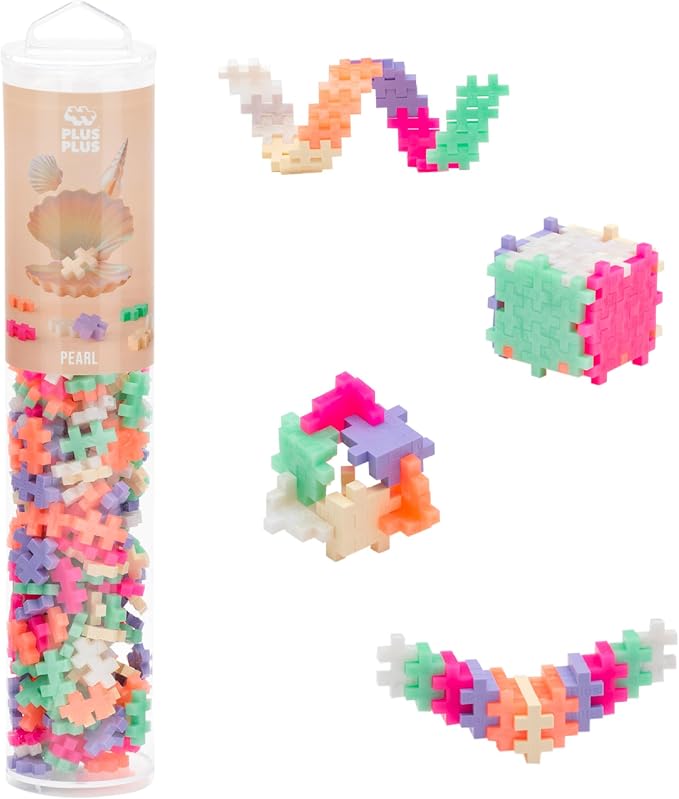 PLUS PLUS 240 Piece Pearl Mix - Mini Waffle Blocks, Classroom Must Haves | STEM Toys, Sensory Bin Filler, Autistic Kids Must Haves, Gifts for Boys & Girls, Christmas Stocking Stuffers for Kids