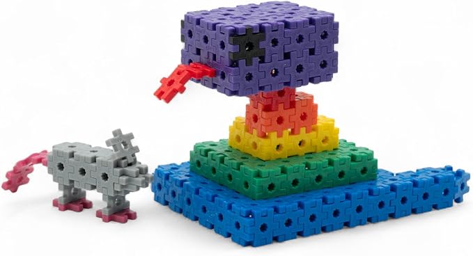 KADÜ Snake 250 Piece Set - STEM/STEAM Building + Construction Toy, for Open + Imaginative Play Ages 5+ | Creative Mini Sensory Construction Puzzle tiles - Open Ended Play Gift Boys + Girls - Classroom Homeschool Manipulatives