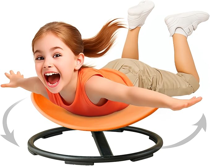 Spinning Chair For Kids With Autistic And ADHD, Sensory Sit And Spin Age 3+ | ADHD Chair Helps Release Energy, Improve Motor Skills And Focus Through Fun Movement At Home, School Or Sensory Spaces