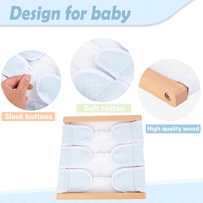 Montessori Wooden Toys for Dressing Learning Board Learning Basic Dressing Skills - Buttons, Snaps, Zippers, Belt Buckles Toys for Toddlers 1 2 3 4 Year Old Sensory Toy Gifts(Buckle Clothing)