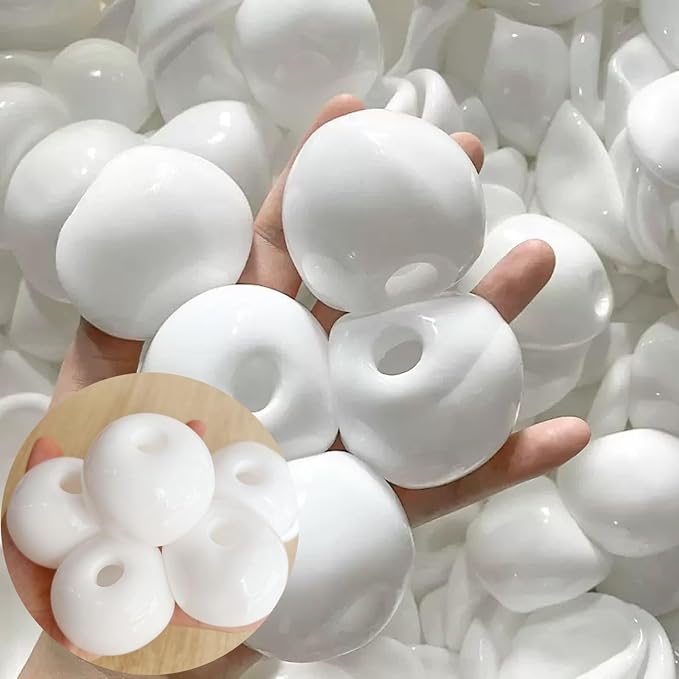 15pcs DIY Stress Ball Kit – Blank Skins with Air Pump & Expander Tool for Making Pressure Balls, Make Your Own Fidget Pressure Balls for Adults (15White)