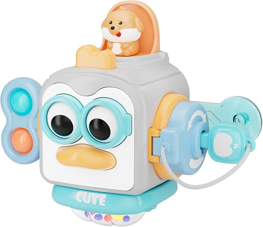 Busy Cube for 1 Year Old Toys| Montessori Toys for 1 Year Old,Sensory Toys for Toddlers 1-3,Learning Fine Motor Skills Toys,Birthday Gift for Baby Aged 6, 9, 10, 12, 18 Months