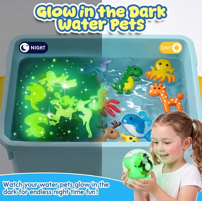 Nisuez Magic Water Elf Toy Kit with 30 Color Gels & 24 Molds, DIY Water Gel Making Kit, Make Your Own Squishies & Water Pets, Sensory Craft Kit, Birthday Gifts & Party Favors for Kids Ages 3+