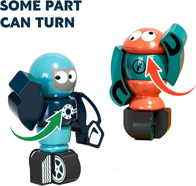 TEMI Magnets Robot Toy for 3 4 5 6 7 Year Old Boys | Transform Toys Planet Magnet Building Toys Stacking for Toddler, Learning Educational Christmas and Birthday Gifts for Kids