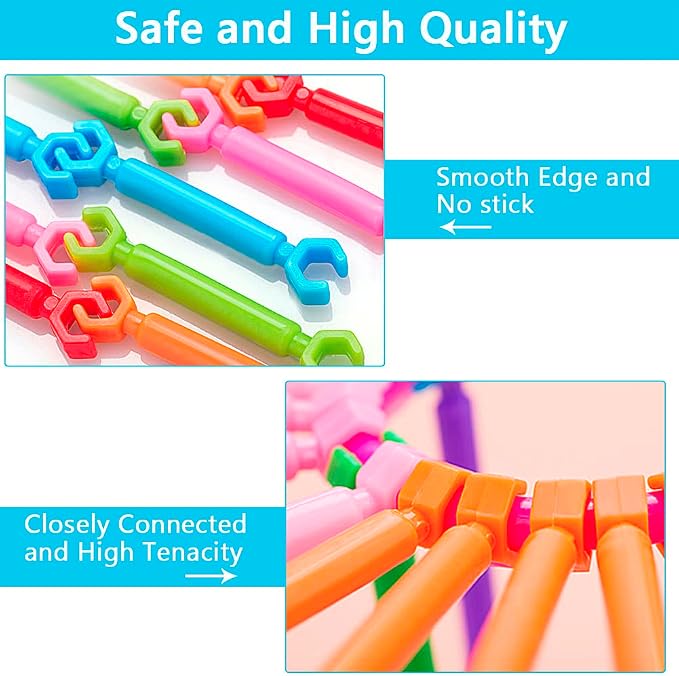Juboury 1054Pcs Building Toy Building Blocks Bars Educational Set Puzzle | Interlocking Creative Connecting Kit, Great STEM Toy for Both Boys and Girls