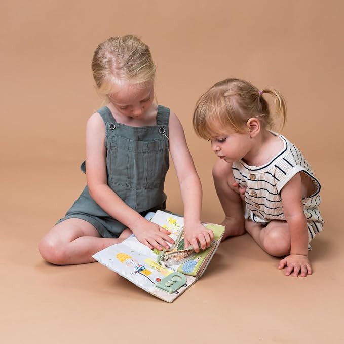 Taf Toys Busy Book for Toddlers 1-3 - Montessori Toys for 1 2 Year Old Boy Girl Birthday Gifts - Busy Book with Zippers, Buckles, Laces - Educational Learning Travel Toy Activity Books