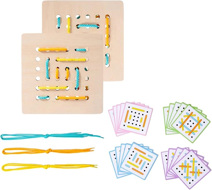Kids Valentines Gifts Rope Threading Game Creative Preschool Learning