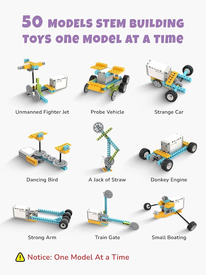 Veecafiodi Science Kits for Kids Age 8-12, 50 in 1 STEM Toys for Kids 6-12, Motorized Building Toy for Boys Girls, Educational Engineering Set, Birthday Gift