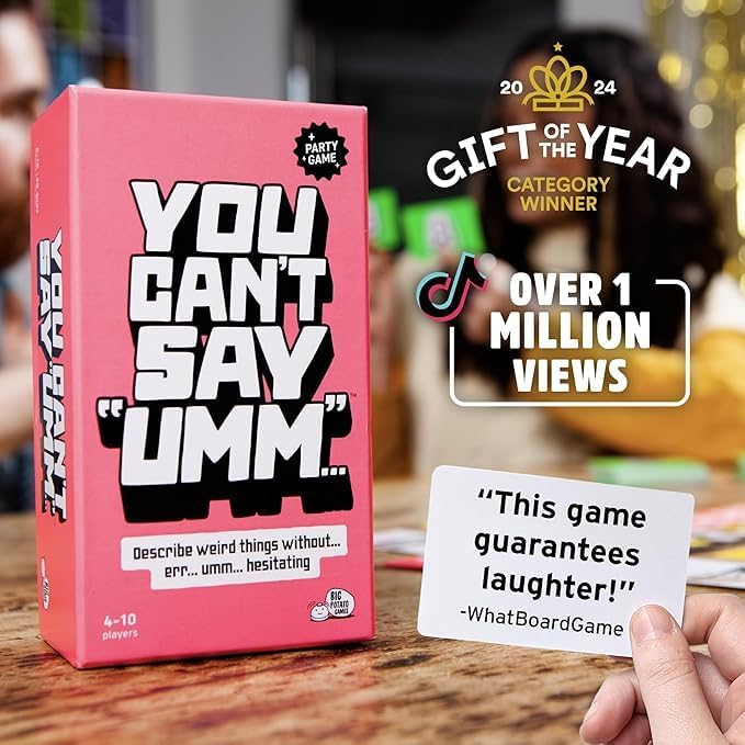You Can't Say UMM Party Game for Kids and Adults, Ages 8+ | Beat the Timer, Rivals Ding the Bell, Rules Change Each Round, Quick and Competitive, 4-10 Players, Backyard BBQ Fun