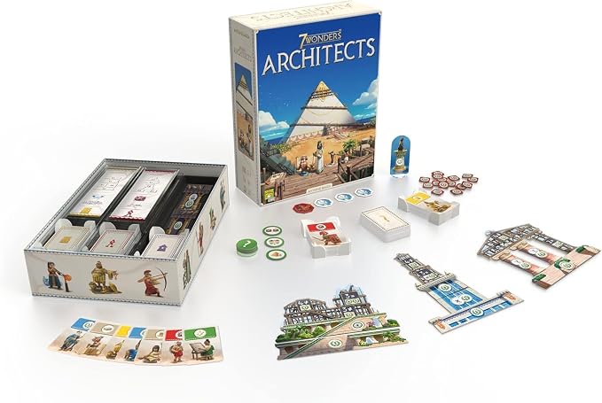 Asmodee 7 Wonders Architects - Shape History with Your Ingenious Wonders, Civilization Strategy Game for Kids and Adults, Ages 8+, 2-7 Players, 25 Minute Playtime | Build an ancient Wonder through fast, accessible strategy gameplay. Ages 8+, 2-7 Player...