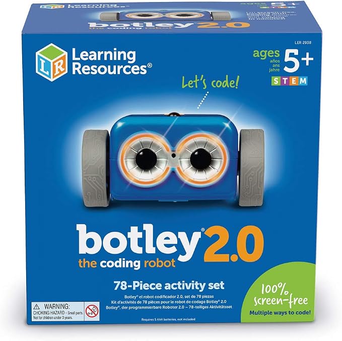 Learning Resources Botley The Coding Robot 2.0 Activity Set - 78 Pieces, Ages 5+, Coding Robot for Kids, STEM Toys for Kids, Early Programming and Coding Games for Kids | STEM Toy, Robots for Kids, Early Programming Robot Kit, Screen Free Coding for Ki...
