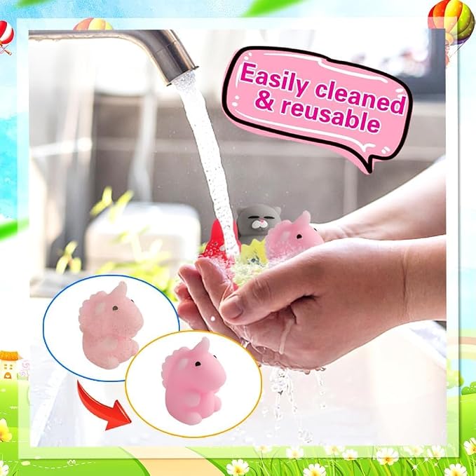 80 Pcs Party Favors for Kids 4-8, Kawaii Squishies Mochi Squishy Toys Bulk | Fidget Sensory Toys Birthday Gifts for Boys Girls, Easter Egg Fillers Treasure Box Toys Classroom Prizes Goodie Bag Stuffers