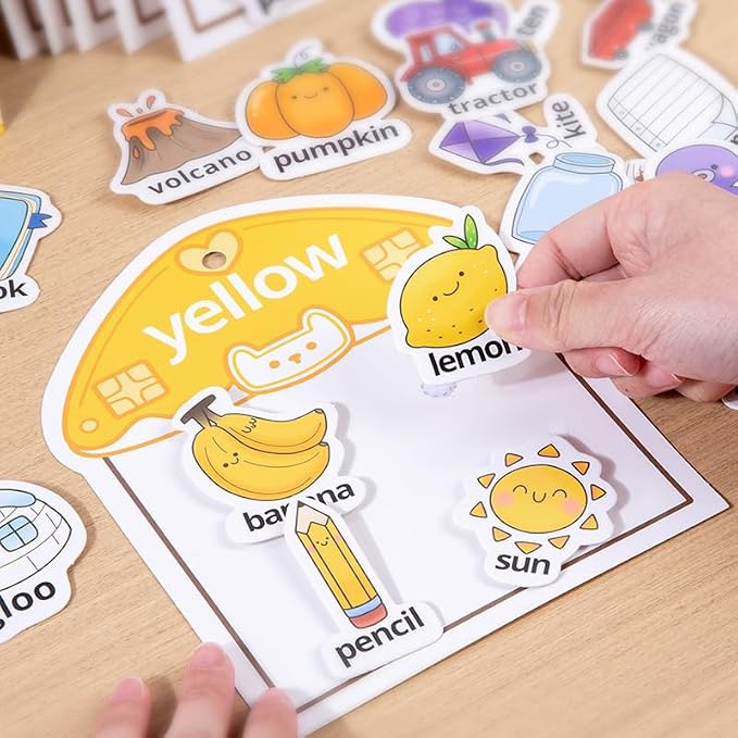 Montessori Busy Book Color Sorting Toys for Toddlers 3-5, Autism Educational Toys Preschool Learning Activities for Kids,Poke a dot Book Sensory Fine Matching Games for 3 Year Old Boys Girls Gifts