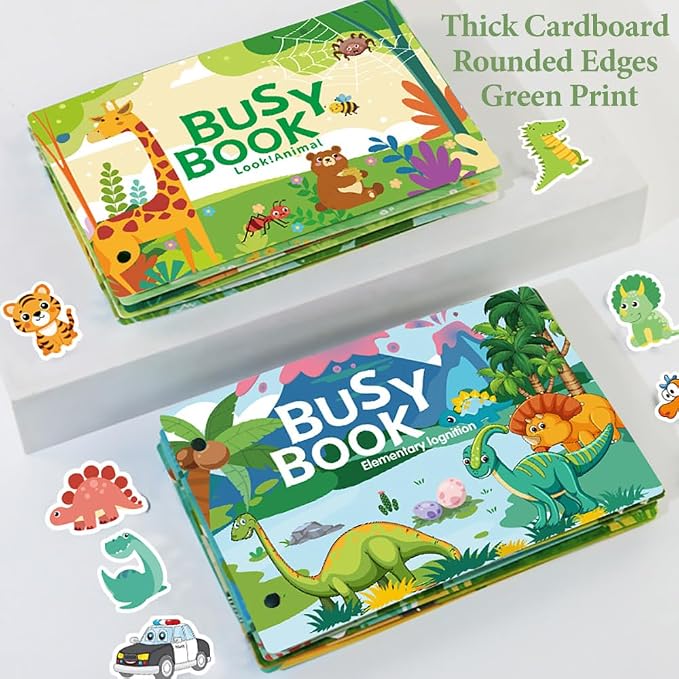 Busy Book for Toddlers 3+ Year Old, Montessori Sensory Quiet Book, Educational Learning Activity Books for Boys & Girls,Autism Sensory Travel Toys, Birthday
