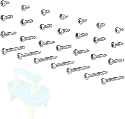 28pcs Replacement Screws Compatible with Step 2 Water Table, Stainless Steel Screw Kit for Aqua Play Accessories Repair Attachments Parts for Outdoor Step2 Water Play Toys
