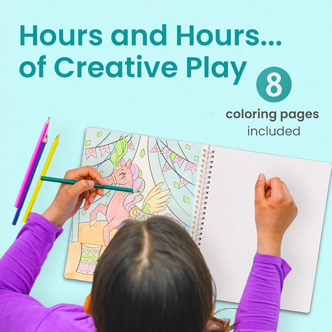 Cupkin Circus Show Coloring & Sticker Activity Book | 300+ Stickers | Spiral-bound kids craft format with 8 scenes, 8 art pages, side-by-side viewing, and an easy-peel design for ages 2–8