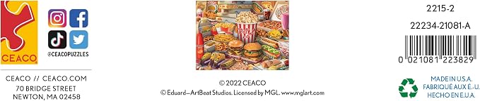 Ceaco - Yum Yum - 300 Large Piece Jigsaw Puzzle for Adults | Art by Eduard, Made in USA, Includes Poster, Giftable, Frameable