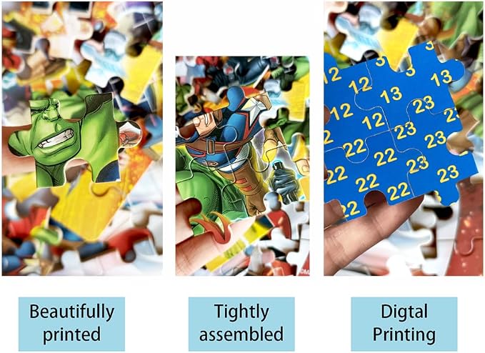 NEILDEN Jigsaw Puzzles 60 Pieces Puzzles for Kids Ages 4-8 Learning Educational Toy Puzzles for Children Girls and Boys Packed in Tin Box (CS-FCZ2-Z)