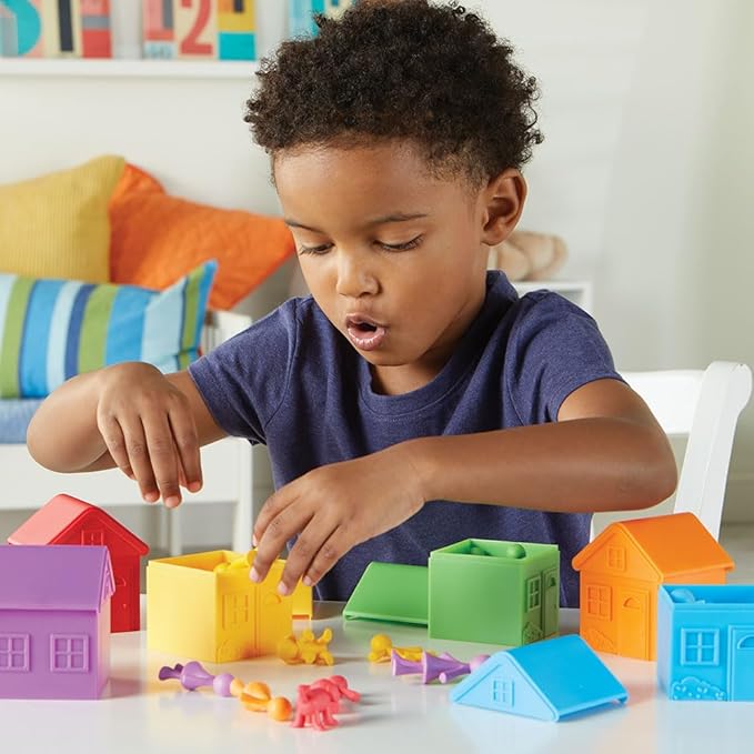 Learning Resources All About Me Sorting Neighborhood | Montessori Preschool Activities, Social Emotional Learning, Color Sorting and Counting , Fine Motor Toys, Toddler Gifts