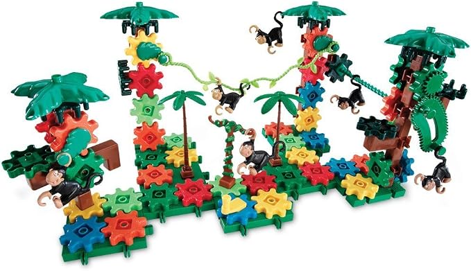Learning Resources Gears Movin' Monkeys Building Play Set, STEM Activities, Fine Motor Skills, Toddler Explorer Kit, Science and Construction, Boys and Girls Gifts, Ages 5 and Up