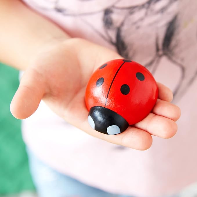 Counting Ladybugs - Montessori Wooden Counting Toy for Girls 3 4 5 Year Old - Ladybug Learning Toys for Toddlers - Preschool Kids Toys for Number Matching, Sorting & Fine Motor Skills - Lady Bug Gifts | Ladybug Learning Toys for Toddlers - Preschool Ki...