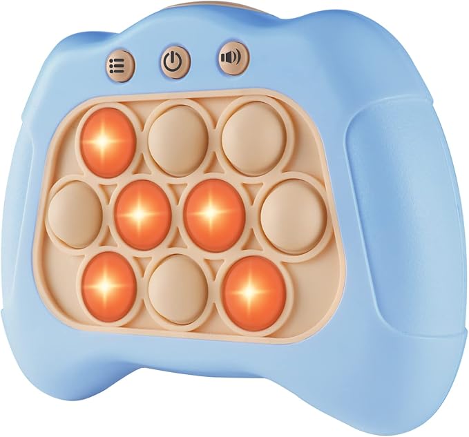 Intoypad Pop The Target! Handheld Speed Push Fidget Game Machine Lightblue | A Fun Multiplayer Game Sensory Fidget ADHD Autism Toys Birthday Gifts for 6 7 8 9 10 11 12 Years Old Kids Road Trip Car Games
