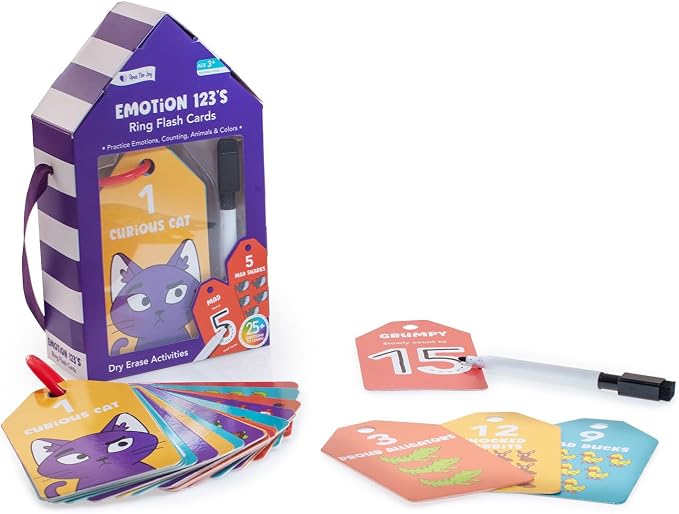 123 Number & Emotion Flash Cards – Kids Math SEL Learning