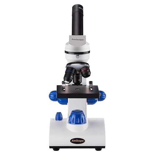 AmScope M162C-2L-PB10-WM-SP14-50P100S 1000X Microscope Kit | 40X-1000X Magnification Range