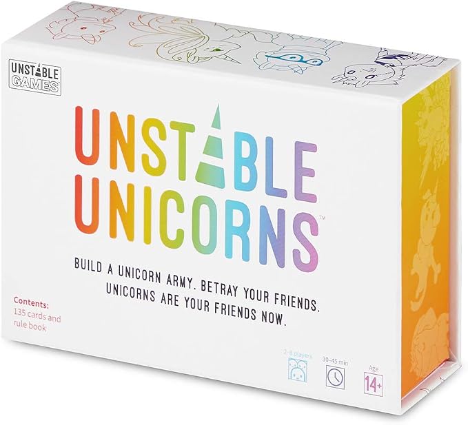 Unstable Games Unstable Unicorns Card Game - Strategy Party Game for 2-8 Players, Ages 8 and Up - Funny Family Game Night Card Game from the Creators of Here to Slay