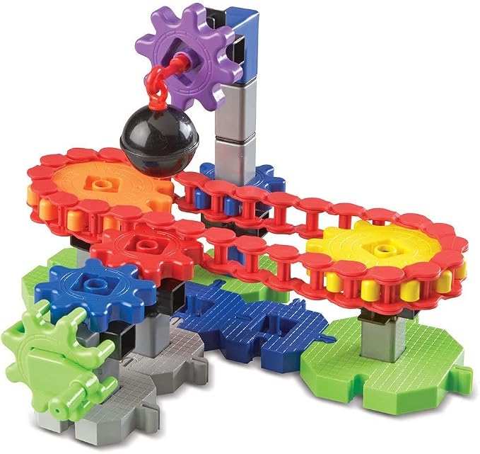 Learning Resources Gears! Gears! Gears! Machines in Motion - Toddler STEM, Building Toys for Kids, Hands-On Construction & Engineering Set, Critical Thinking, Fine Motor Skills