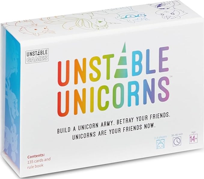 Unstable Games Unstable Unicorns Card Game - Strategy Party Game for 2-8 Players, Ages 8 and Up - Funny Family Game Night Card Game from the Creators of Here to Slay