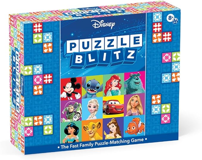Disney Puzzle Blitz, Puzzle Game, Board Games for Family Night, 8+ | Disney Toys, Family Game Night, Travel Games, Screen-Free, Holiday Game, Kids Board Game, Strategy Games