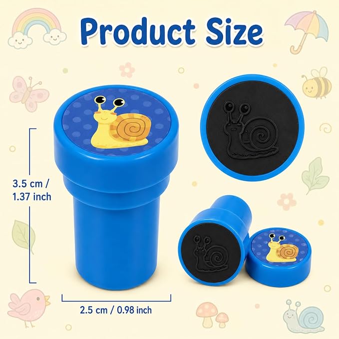 Cinrobiye 24 Pcs Insect Stampers Party Favor Set, Cute Bug Stamps for Kids Birthday Party, Classroom Rewards, Educational Learning Toys, Goody Bag Fillers, Nature Themed Party Supplies