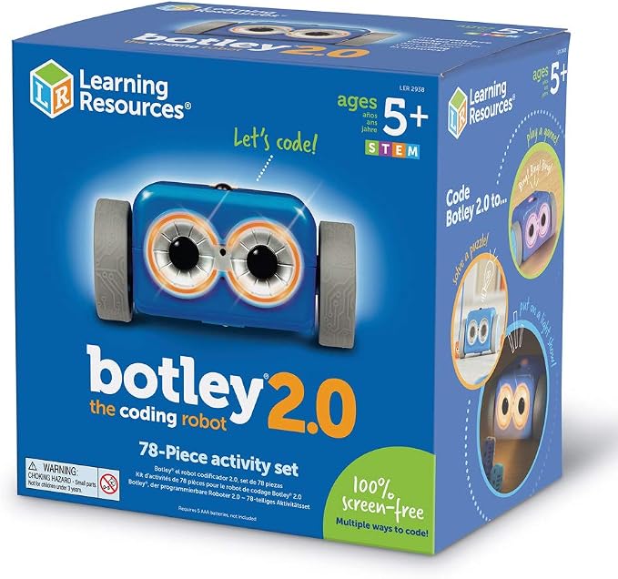 Learning Resources Botley The Coding Robot 2.0 Activity Set - 78 Pieces, Ages 5+, Coding Robot for Kids, STEM Toys for Kids, Early Programming and Coding Games for Kids | STEM Toy, Robots for Kids, Early Programming Robot Kit, Screen Free Coding for Ki...