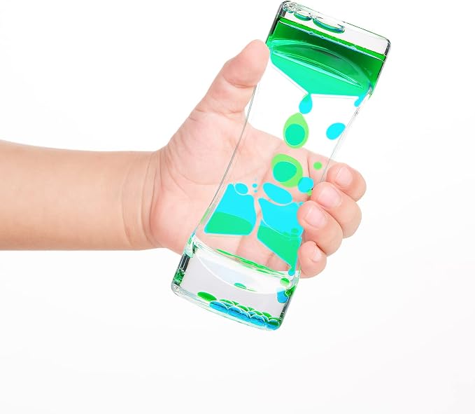 Liquid Motion Bubbler - 5 Pack Sensory Toys | Stress Management - Relief Fidget Water Timers - Relaxing Liquid Bubbler - Office Home Colorful Hourglass Desk Decor