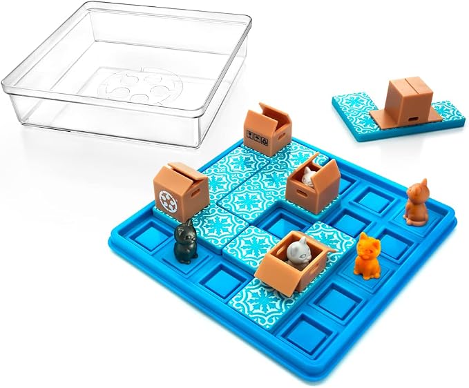SmartGames Cats & Boxes Logic Puzzle Game with 60 Challenges for Ages 7+ (Pack of 2)