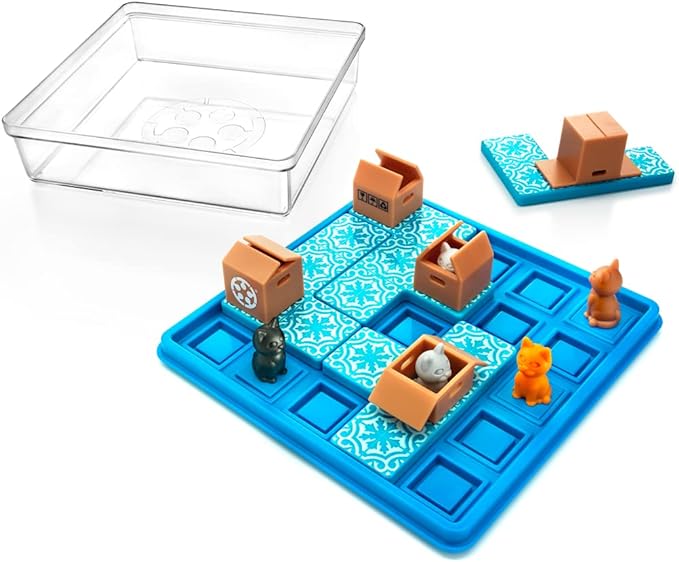 SmartGames Cats & Boxes Logic Puzzle Game with 60 Challenges for Ages 7+