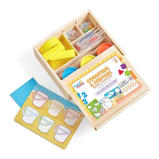 hand2mind Counting and Sorting Sensory Activity Kit, Sensory Box, Ages 3+ | Loose Parts Play Materials for Kids, Sensory Bin, Fine Motor Toys, Play Therapy Toys, Arts and Crafts Kits