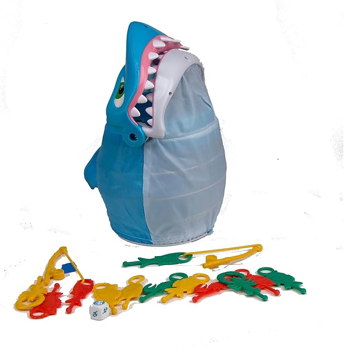 Shark Bite -- Roll the Die and Fish for Colorful Sea Creatures Before the Shark Bites Game! by Pressman Blue Sky, 5"