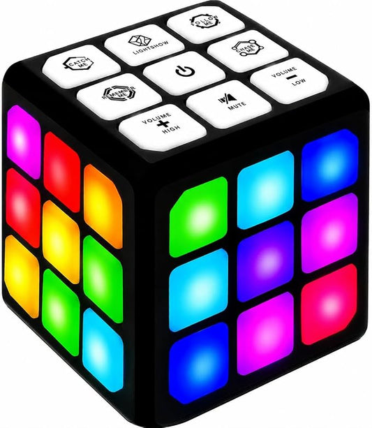 FLASHDASH Flashing Cube Electronic Memory and Brain Game - 4-in-1 Handheld Stem Toys for Kids - Cool Gadgets, Games for Boys and Girls - Fun Family Game for Kids Ages 6-12 - Educational Gift Toy