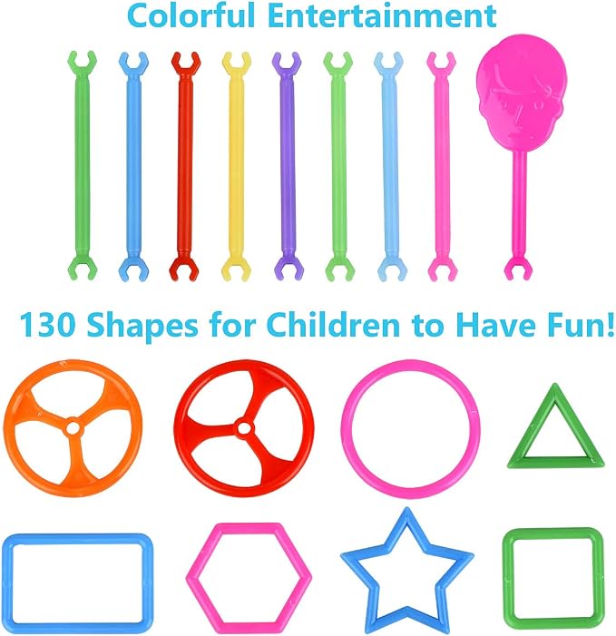 Juboury 1054Pcs Building Toy Building Blocks Bars Educational Set Puzzle | Interlocking Creative Connecting Kit, Great STEM Toy for Both Boys and Girls