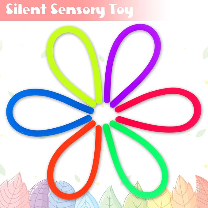 Sensory Toys for Kids,Fidget Stretchy Strings for Stress,6 pcs Thick | Sensory Toys Special Needs for Autistic ADHD Autism Children Toddlers Boys Girls,Halloween Christmas Party Favor