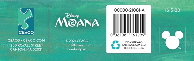 Ceaco - Disney Moana - 100 Piece Jigsaw Puzzle for Kids Ages 6-8 | Officially Licensed, Made in USA, Recycled Puzzle Board, Finished Size 11 x 15 in