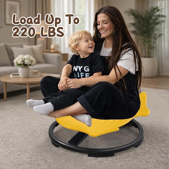 Autism Sensory Spinning Swivel Chair for Autistic Kids, Sensory Toys | 360° Spin Seat Toy for Children with Autism & ADHD, Sit and Spin Sensory Chair for Balance and Motion Training