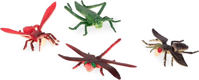 Terra by Battat Insect World Bug Toys, 60 Mini Figures in Tube, Insects | 60-Piece Set with 12 realistic bug designs including ants, spiders, scorpions, dragonflies, and more in a tube, 3+ Years