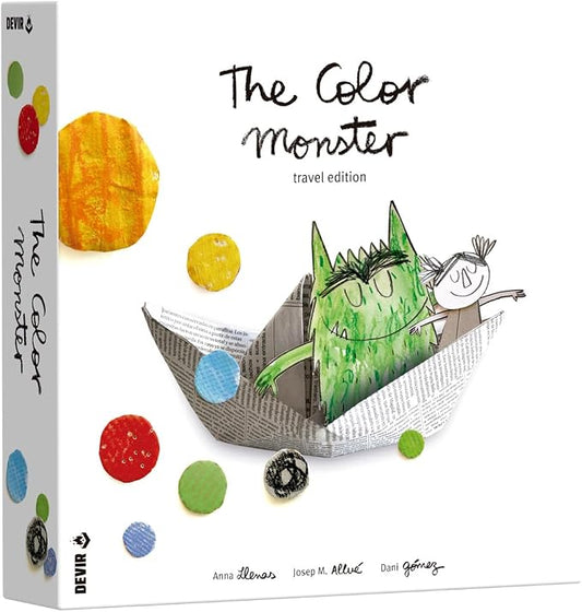 Devir - The Color Monster Travel Board Game, Cooperative Emotional Learning Game for Kids & Families, 2-5 Players, Ages 4+, Playtime 25, (English Version)